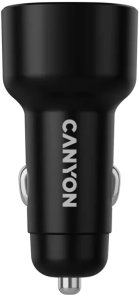 Автомобільний зарядний пристрій Canyon OnDrive 60 60W Black (CNE-CCABR3CC)