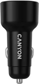 Фото: Автомобільний зарядний пристрій Canyon OnDrive 60 60W Black (CNE-CCABR3CC) № 4 | KTC