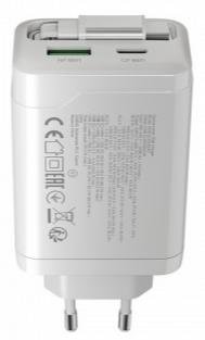 Зарядний пристрій Canyon OnCharge 65RC GaN 65W White (CNS-CURC65ACW)