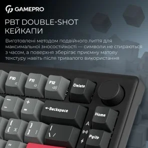 Фото: Клавіатура GamePro Asgard Yord MK266BK WL/BT/USB Black № 13 | KTC