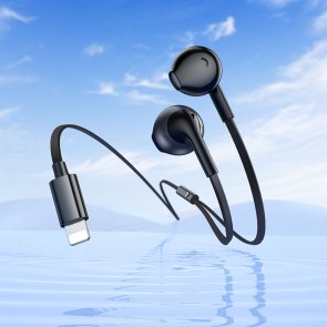 Гарнітура вкладиші Hoco M115 Lightning, Black