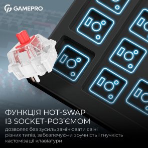 Клавіатура GamePro Asgard Drakkar MK305BK WL/BT/USB Black