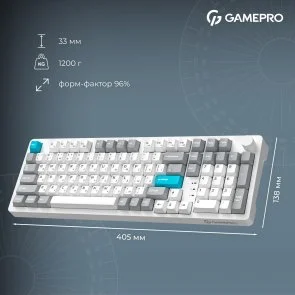 Фото: Клавіатура GamePro Asgard Drakkar MK305WH WL/BT/USB White № 19 | KTC