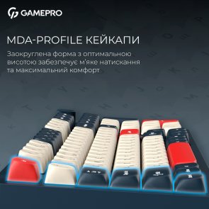 Клавіатура GamePro Asgard Drakkar MK305BL WL/BT/USB Blue