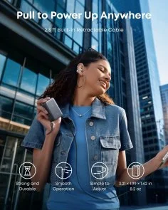 Фото: Батарея універсальна Anker Nano 10000mAh 45W Built-In USB-C Cable Black (A1638H11) № 8 | KTC