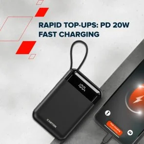 Фото: Батарея універсальна Canyon OnPower 204 20000mAh 22.5W Built-In USB-C / Lightning (CNS-CPB204B) № 7 | KTC