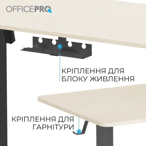 Стіл комп’ютерний OfficePro ODE1470LWB, Light Wood/Black