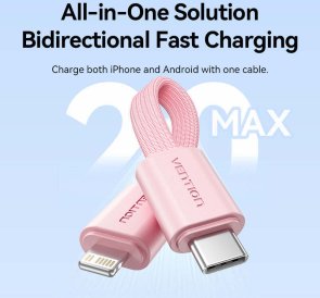 Батарея універсальна Vention FHZL0 10000mAh, 1xUSB, 1xType-C, 1xLightning, 22.5W, Gradient Blue