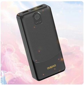 Батарея універсальна Dudao K10 Pro 20000mAh 2.4A Black (6976625333974)