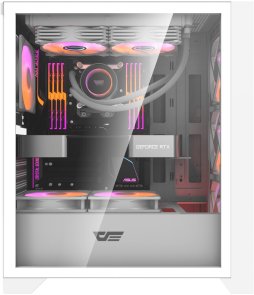 Корпус DARKFLASH DRX70 Glass White with window (DRX70 GLASS WHITE)