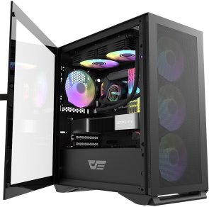 Корпус DARKFLASH DLM200 Black with window (DLM200 BLACK)