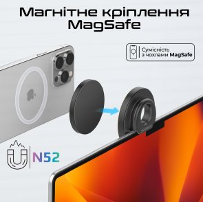 Універсальний тримач Promate Versamount Black (6959144066035)