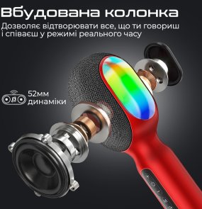 Мікрофон Promate VocalMic LED Red (6959144063683)