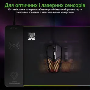 Фото: Килимок Vertux RaftPad-Qi Black (6959144051642) № 2 | KTC