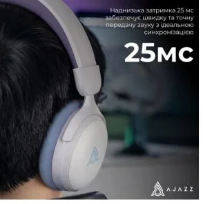Фото: Гарнітура Ajazz AHM08 Max WL/BT Purple/White/Blue (AHM08-MAX-PWB) № 11 | KTC