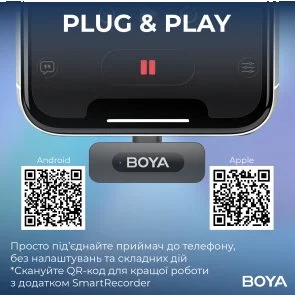 Фото: Радіосистема BOYA BY-V1 Lightning Black № 15 | KTC