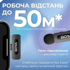 Фото: Радіосистема BOYA BY-V10 Type-C Black № 10 | KTC