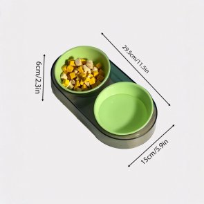 Годівниця подвійна кольорова Me&Pet Зелений (NMP28-2)