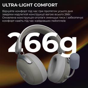 Гарнітура Ajazz AHM08 Max WL/BT Grey (AHM08-MAX-GW)