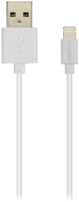 Кабель Canyon MFI-1 2.4A AM / Lightning 1m White (CNS-MFICAB01W)