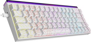 Клавіатура, Ajazz NK68 Red Switch Side Contour ENG/UKR USB, White ( Gaming )