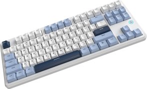 Клавіатура Ajazz AK870 V2 Flying Fish Switch ENG/UKR USB Blue/White/Blue (AK870-V2-FF-BWB)