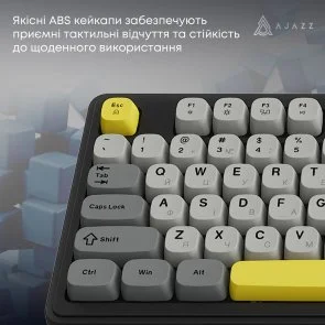 Фото: Клавіатура Ajazz AF98 Plus USB/WL/BT Black/Gray/Yellow (AF98-PLUS-BGY) № 12 | KTC