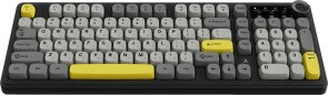 Клавіатура, Ajazz AF98 Plus ENG/UKR USB/WL/BT, Black/Gray/Yellow ( Gaming )