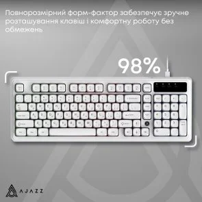 Фото: Клавіатура Ajazz AF98 USB White (AF98-W) № 8 | KTC