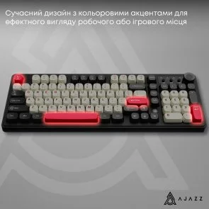 Фото: Клавіатура Ajazz AF98 Plus USB/WL/BT Black/White/Red (AF98-PLUS-BSR) № 15 | KTC