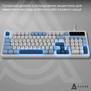 Фото: Клавіатура Ajazz AF98 USB Glacier Blue (AF98-GB) № 13 | KTC