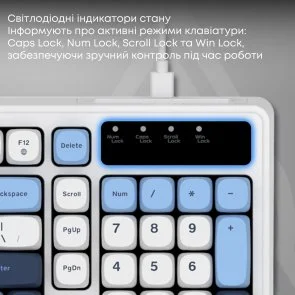 Фото: Клавіатура Ajazz AF98 USB Glacier Blue (AF98-GB) № 9 | KTC