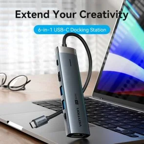 Фото: USB-хаб Vention Hub 6-in-1 100W (TGNHB) № 2 | KTC