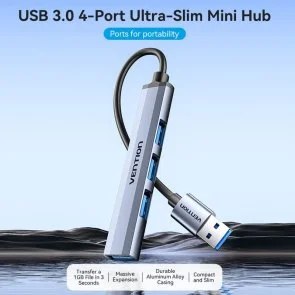 Фото: USB-хаб Vention 4in1 0.15m Grey (CKOHB) № 2 | KTC