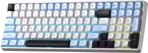 Фото: Клавіатура Aula S100 Pro Brown Switch WL/BT/USB White/Black (6948391205755) № 3 | KTC