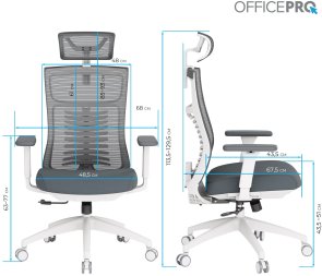 Крісло OfficePro Balance OC550-W-DG-DG White/Dark Gray