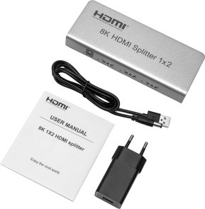 Сплітер PowerPlant HDMI 8K 1x2 HDSP8K-2 (CA914197)