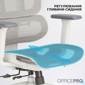 Крісло OfficePro Skyline OC680 White/Light Gray (OC680-W-LG-LG)