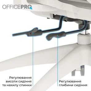 Фото: Крісло OfficePro Skyline OC680 White/Light Gray (OC680-W-LG-LG) № 16 | KTC