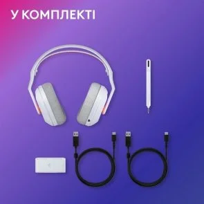 Фото: Гарнітура Logitech G Astro A20 X Lightspeed White (939-002253) № 12 | KTC