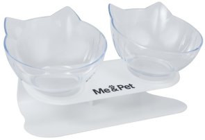 Годівниця подвійна прозора Me&Pet (NMP060)