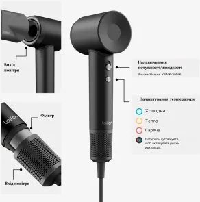 Фото: Фен Laifen Swift Special Black (1HD50-G-EU-BL-004) № 10 | KTC