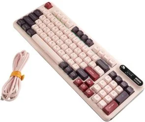 Фото: Клавіатура KZZI Z98 Rainbow Switch ENG/UKR WL/BT/USB Nezuko Purple (6977534870413) № 4 | KTC
