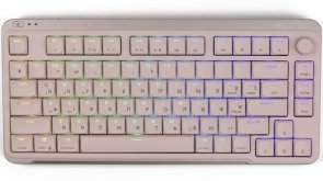 Клавіатура компактна KZZI I75 Red Switch WL/BT/USB Pink (6977534870567)