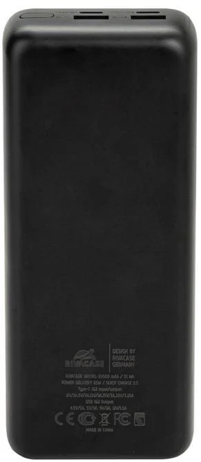 Фото: Батарея універсальна Riva RivaPower VA1080 30000mAh 65W Black (VA1080 (Black)) № 3 | KTC