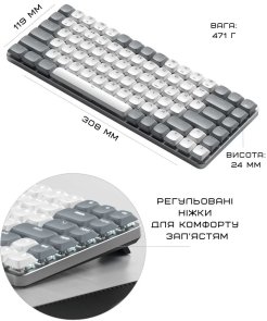 Клавіатура, Satechi SM1 Slim ENG/UKR Wireless, Light