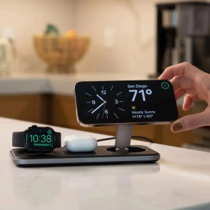 Бездротова зарядна станція Satechi Trio Qi2 Pad Space Grey (ST-QTPM-EA)