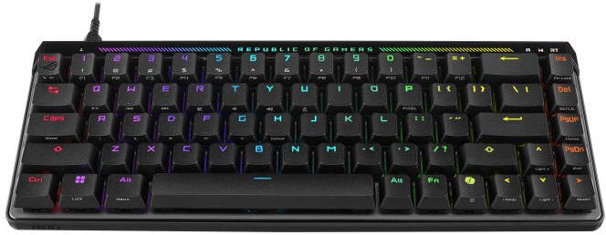 Клавіатура ASUS ROG Falchion Ace HFX Magnetic Switches 68key USB Black (90MP03VE-BKMA00)