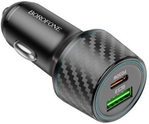 Автомобільний зарядний пристрій BOROFONE BZ21 Brilliant 48W Black (6941991101175)