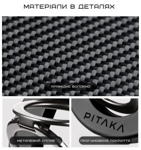 Тримач Popsocket Pitaka MagEZ Grip 3 Twill 600D Black/Grey